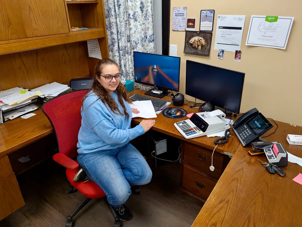 Professional accounting team at work